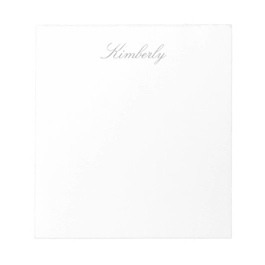 Bloc-note Simplement Blanc Couleur Solide Personnalisez-Le P (Devant)