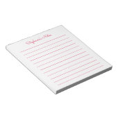 Bloc-note Simplement Élégant Cherry Red Linked Personnalisé (Incliné)