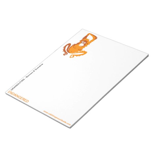 Bloc-note Singe Cheeky - Orangutan - (Incliné)