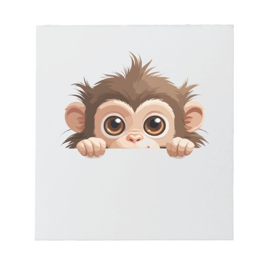Bloc-note Singe Peeking mignon adorable Drôle animal caricat (Devant)