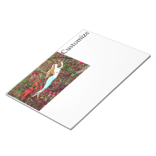 Bloc-note sirène à cheveux dorés (Incliné)