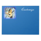 Bloc-note sirène à poil noir customisée (Devant)