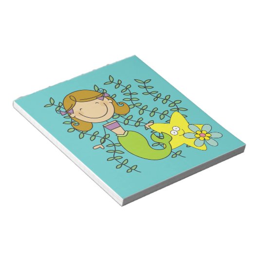 Bloc-note Sirène d'une chevelure de Brown (Incliné)