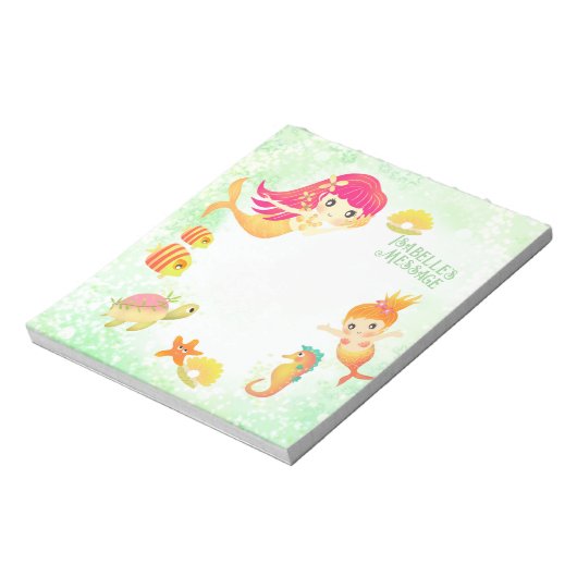 Bloc-note Sirènes vertes (Tourné)