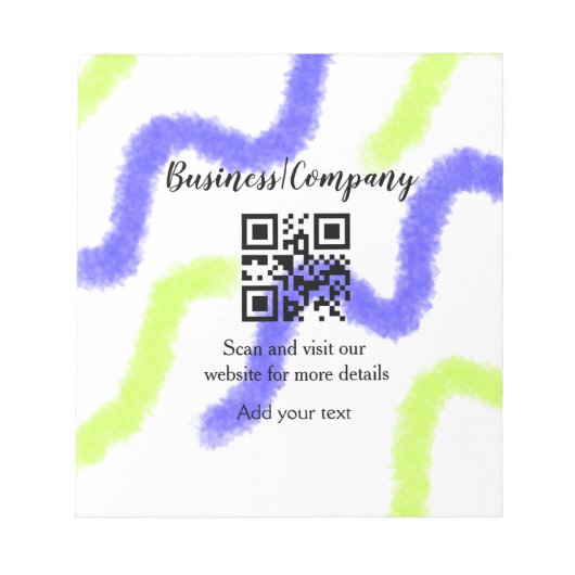 Bloc-note Site web d'entreprise simple ajout de code-barres (Devant)