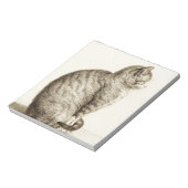Bloc-note Sitting cat black and white pencil drawing (Tourné)