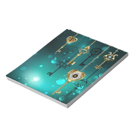 Bloc-note Skeleton Keys on Green Background (Tourné)