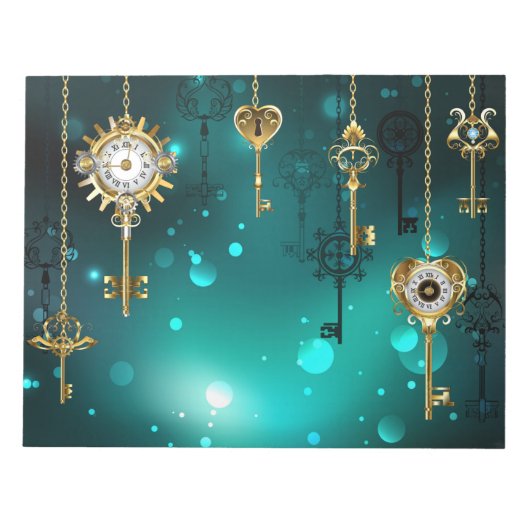 Bloc-note Skeleton Keys on Green Background (Devant)