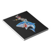 Bloc-note Skeleton Pirate équitation Requin mignonette Garço (Incliné)