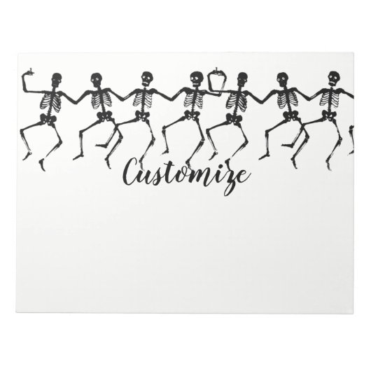 Bloc-note Skeletons dansants Halloween Thunder_Cove (Devant)