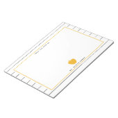 Bloc-note Sketchy Stripes Enseignant Pomme Jaune (Incliné)