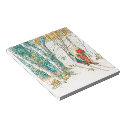 Bloc-note Ski d'hiver par Carl Larsson (Incliné)