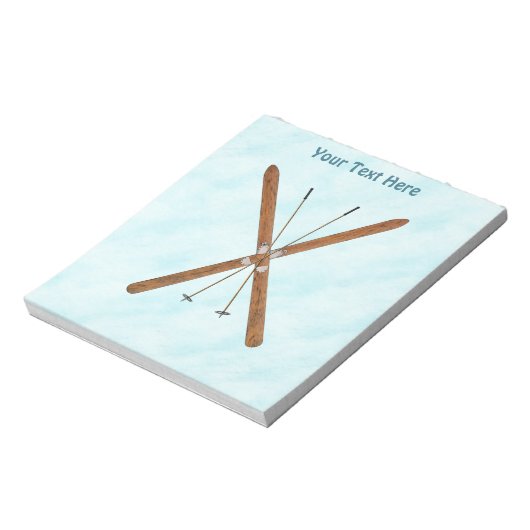 Bloc-note Skis De Fond Sur Neige (Tourné)