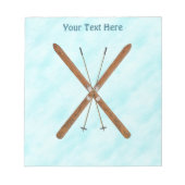 Bloc-note Skis De Fond Sur Neige (Devant)