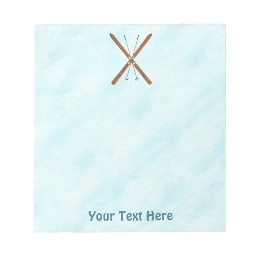 Bloc-note Skis De Fond Sur Neige (Devant)