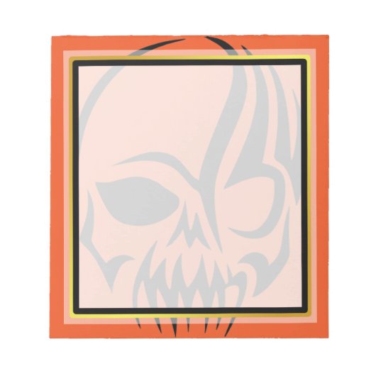 Bloc-note Skull Halloween Gold boarder (Devant)