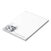 Bloc-note Skull with roses watercolor painting (Tourné)