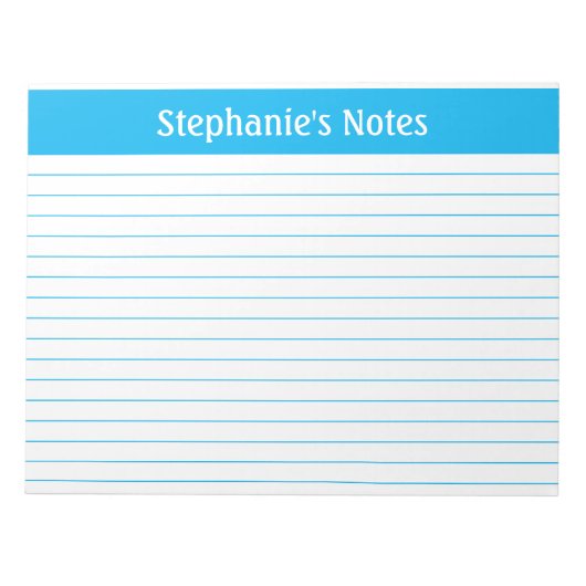 Bloc-note Sky Blue Lined 11 x 8,5 Paysage personnalisé (Devant)