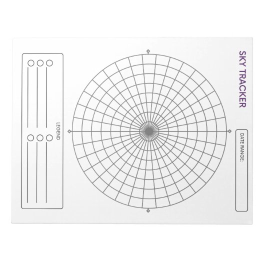 Bloc-note Sky Tracker (Devant)