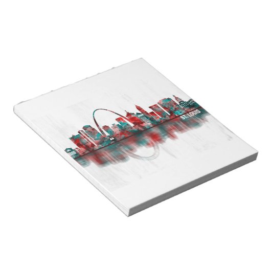 Bloc-note Skyline de Saint-Louis Missouri (Incliné)