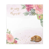 Bloc-note Sleepy Cat Illustration Girl Daily Activity Notes (Devant)