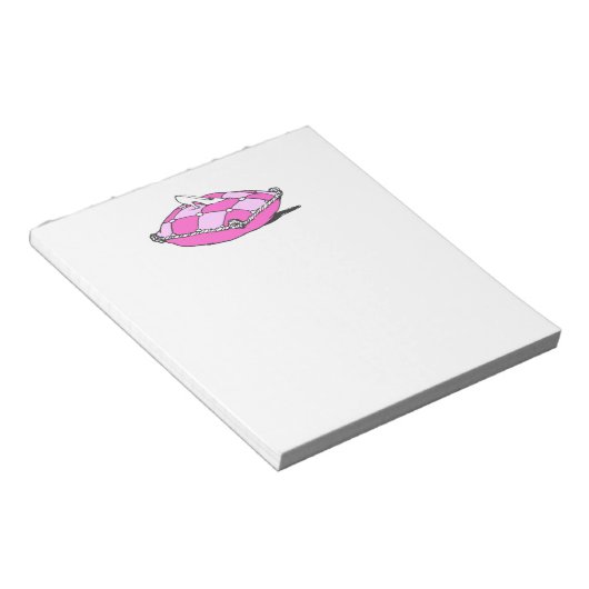 Bloc-note Slipper Cendrillon sur Coussin rose (Incliné)