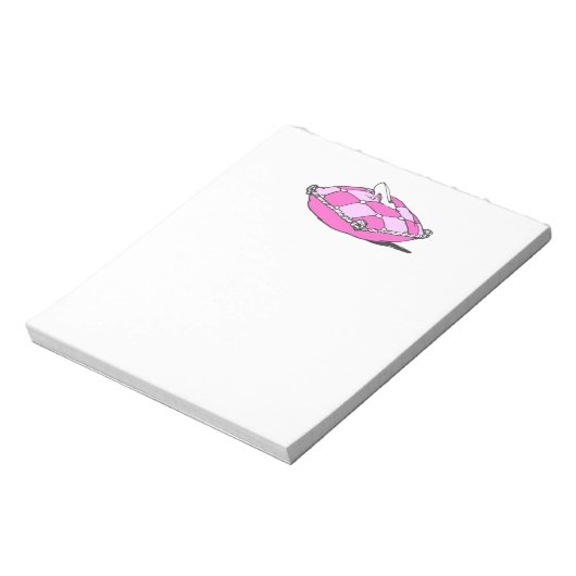 Bloc-note Slipper Cendrillon sur Coussin rose (Tourné)