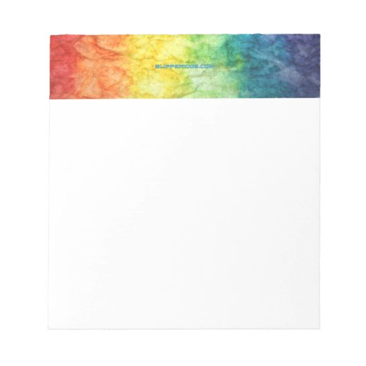 Bloc-note SlipperyJoe drapeau gay pride couleurs arc-en-ciel (Devant)