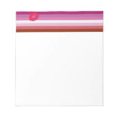 Bloc-note SlipperyJoe rouge à lèvres drapeau de la fierté le (Devant)