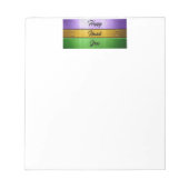 Bloc-note SlipperyJoe's Happy Mardi Gras violet or vert b (Devant)