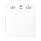 Bloc-note SlipperyJoe's Keep Calm Queen couronne joyaux a (Devant)
