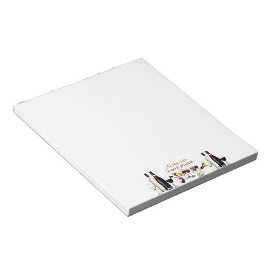 Bloc-note SlipperyJoe's Vins Verres de raisins fermentés vin (Incliné)