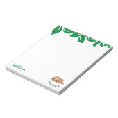 Bloc-note Sloth | Feuilles botaniques amusants Personnalisés (Tourné)