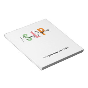 Bloc-note SLP orthophonie pathologie orthophonique