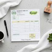 Bloc-note Small Business Receipts with Logo | Order Invoice