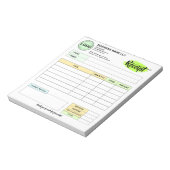 Bloc-note Small Business Receipts with Logo | Order Invoice (Tourné)