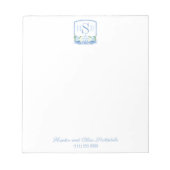 Bloc-note Smart 3 Lettre Monogram Hydrangea Ginger Jar Crest (Devant)