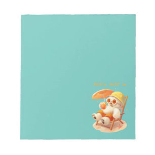 Bloc-note Smile Pup : Mode Plage Activé Bichon Frise Sourire