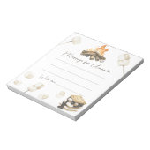 Bloc-note S'more Campfire 1er Anniversaire Message capsule (Tourné)