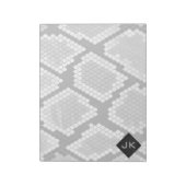 Bloc-note Snakeskin Gris, blanc et noir Monogramme (Tourné)
