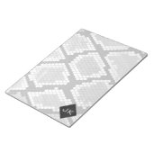 Bloc-note Snakeskin Gris, blanc et noir Monogramme (Incliné)