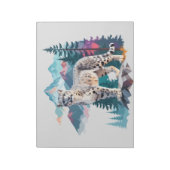 Bloc-note Snow Leopard Vector Art Animal Dans Le Majestic (Tourné)