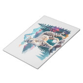 Bloc-note Snow Leopard Vector Art Animal Dans Le Majestic (Incliné)