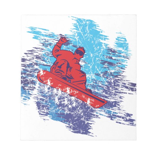 Bloc-note Snowboardeur cool (Devant)