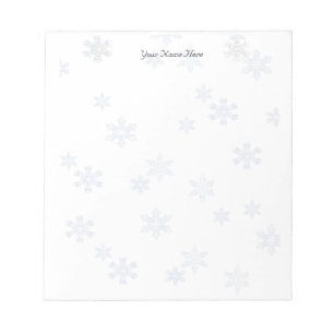 Bloc-note Snowflakes blanc élégant