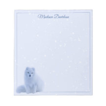 Snowflakes d'hiver Cute Fox Personnalisé Bleu