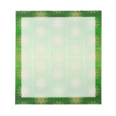 Bloc-note Snowflakes Gold sur Emerald (Devant)