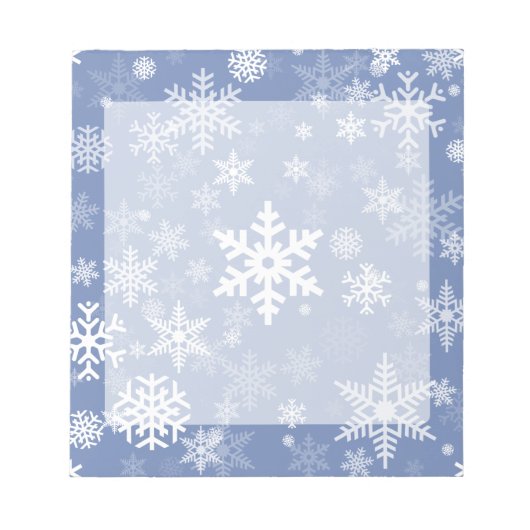 Bloc-note Snowflakes Personnaliser graphique Arrière - plan  (Devant)