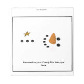 Bloc-note Snowman Candy Bar Wrapper Party Favoriser (Devant)