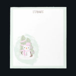 Bloc-note Snowman Christmas<br><div class="desc">Snowman Christmas
Celebrate your child’s winter birthday with this cute and snowman wearing a pastel pink knitted hat and scarf.  This theme is ideal for your little one’s winter birthday or kid’s Christmas party.   Design is completely customizable. Check out the coordinating stationery and gifts.</div>